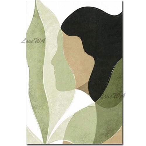 Modern New Abstract Design Sexy Lady Face Picture Canvas Art Hand Painted Wall Hanging Oil Painting Decorative Wall Picture