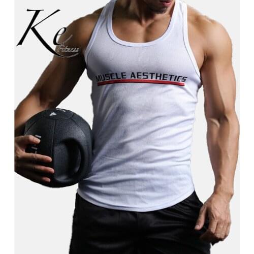 KE sports mens tight-fitting quick-drying running training suit jacket sleeveless stretch mesh fitness vest sport t-shirt men