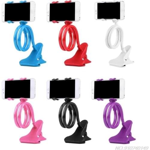 Universal Mobile Lazy Bracket Two Clamp Flexible Phone Stand Holder Bed Desktop Bracket Support for Mobile Phones Device D08 20