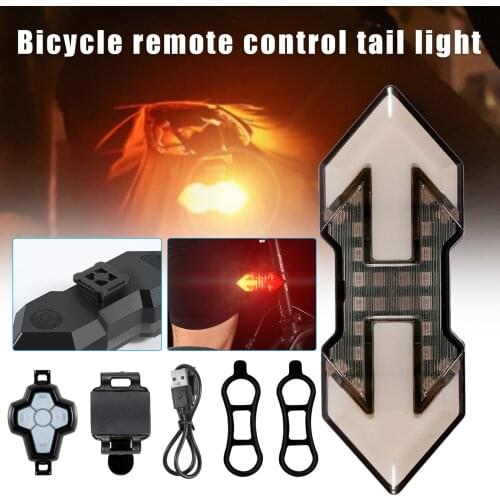 Bike Tail Light with Turn Signals USB Rechargeable Ultra Bright LED Safety Warning Bike Brake Rear Lights Waterproof MC889