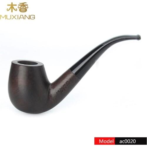 RU-2018 NEW Ebony Wood tobacco Pipe wooden tobacco pipe for smoking with smoking pipe filter ac0020-ac0022