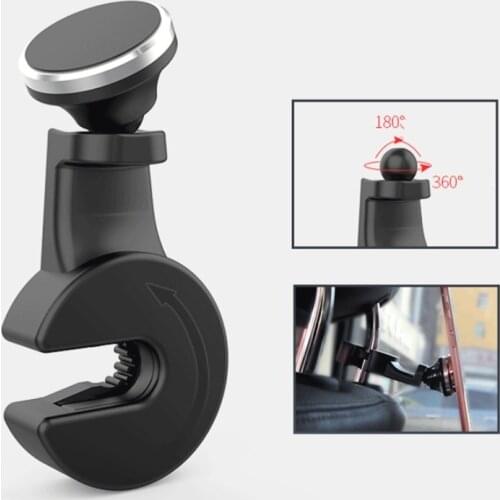 1pcs Car Seat Back Hooks Bags Hanger Holder Organizer Automobiles Headrest Mount Storage Hooks Clips Magnetic suction bracket
