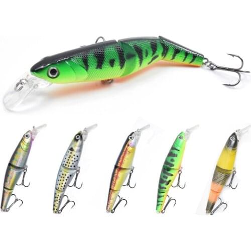 1PCS 120MM16.8G Minnow 3 Section Fishing Lures Floating Artificial Hard Baits Jointed Wobblers Swimbait Bass Fishing Tackle