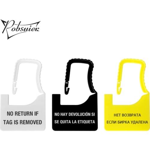 Pobsuier 100 Plastic Label Personalized Security Void Tag No Return If Tag is Removed Label for Clothing Shoes Bag Logistics