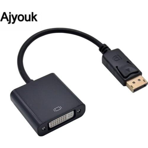 100pcs DP Displayport To DVI(24+5) Female Video Adapter Cable Cord 1080P for Monitor Projector Displays