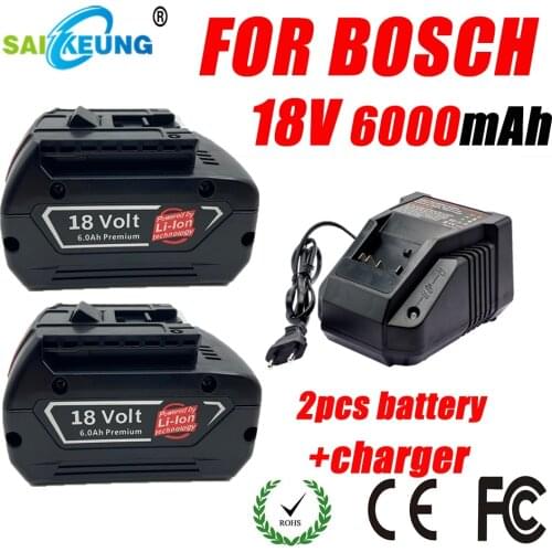 For Bosch Professional 18v 6000mAh Battery Compatible Power Tool BAT609 BAT618 BAT610 BAT619 Rechargeable Lithium Ion Battery