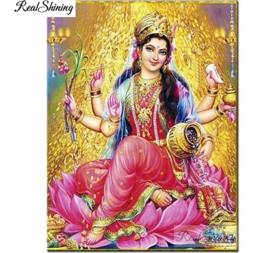 DIY embroidery full square round diamond painting cross stitch 5D mosaic home decor Shiva Parvati Ganesha Indian Hindu God F543