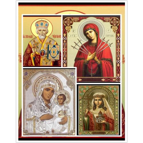 New 5D Diy Diamond Painting Religion Icon of St. Nicholas Diamond Mosaic Needlework Crafts Embroidery Cross Stitch sacred decor