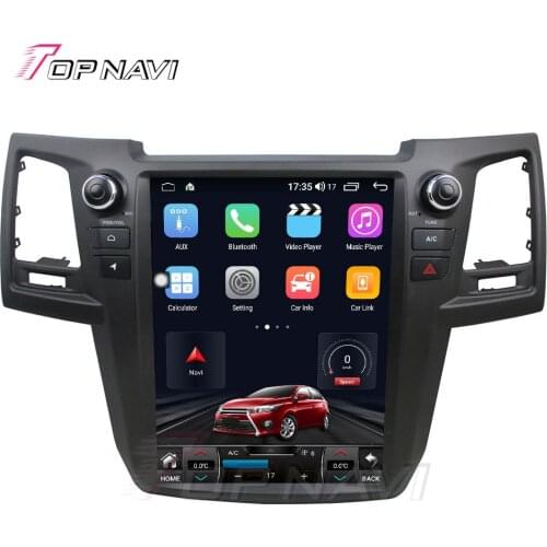 Android 10.0 Octa Core 6G+128G For Toyota Fortuner 2005-2015 Car GPS Navigation Radio Stereo 12.1 Inch Tesla Style Tape Recorder
