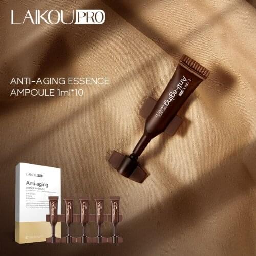 LAIKOU Anti Aging Essence Ampoule Anti Wrinkle Serum Reduce Fine Lines Firming Shrink Pores Repair Nourishing Whiten Skin Care