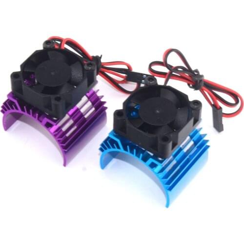 RC Car Motor Heatsink Cover + Cooling Fan for 1/10 HSP RC Car 540 550 3650 Size 36mm Motor Heat Sin Electric Parts