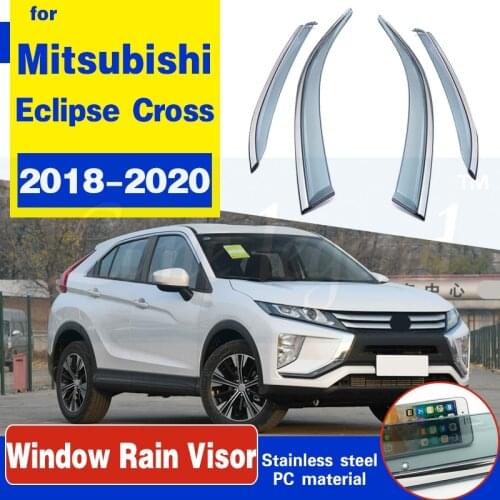 Side Window Deflectors For Mitsubishi Eclipse Cross 2018 2019 2020 Smoke Window visor Sun Rain Guards Weather Shield 4pcs