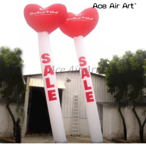 Wonderful happiness inflatable heart with logo,inflatable waving tube dancer,waving heart for Valentines day party/advertising
