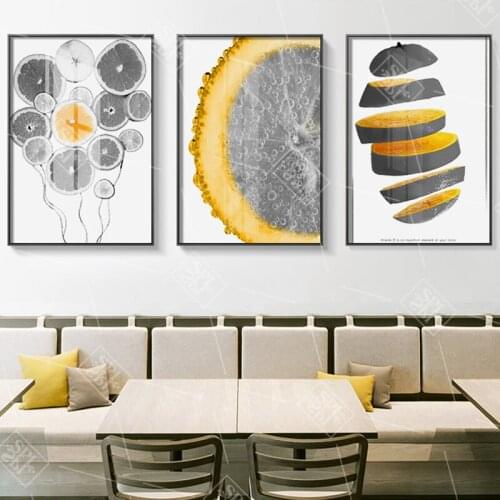 Kids Room Decoration Posters Black and White Abstract Minimalist Lemon Fruit Hd Print Canvas Painting Wall Art Picture No Frame