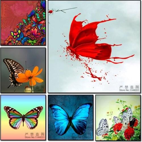 DIY 3D Diamond Painting Animal Cross Stitch Pattern 5D Diamond Embroidery Butterfly Diamond Mosaic Resin Home Decor