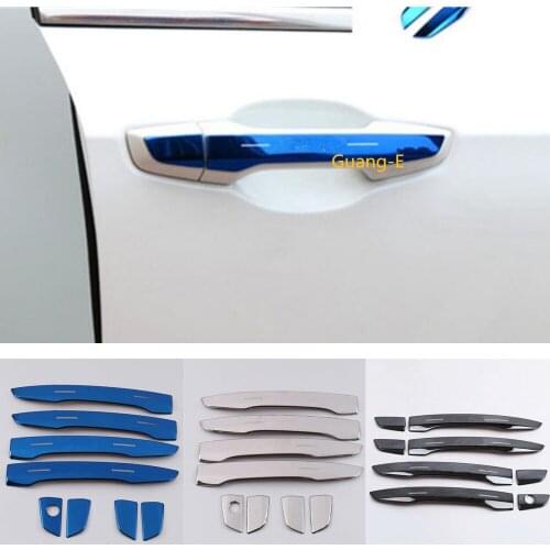 For Honda CRV CR-V 2017 2018 2019 2020 car styling cover detector stick frame trim Stainless steel door handle 8pcs