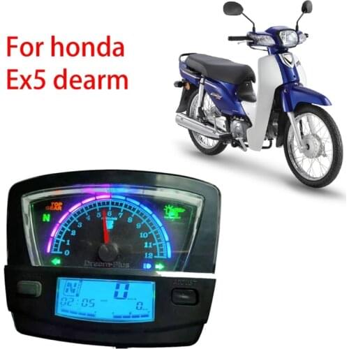 For Honda EX5 Speedometer Colors LCD Digital Odometer Dashboard Speedometer Meter Tachometer Gear Indicator