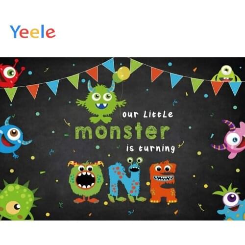 Cartoon Monster Newborn Baby Shower Boy Birthday Party Photo Backgrounds Photography Backdrops For Photo Studio Photophone Prop