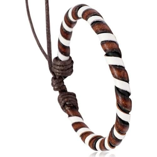 Hippie Vintage Fashion Weave Leather Bracelet Punk Casual Braided Charm Bangle Wrap Wristband Rock Hiphop Women Men Jewelry Gift