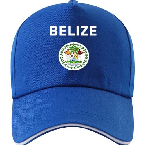 BELIZE hat free custom made name number black print photo gray blz country cap bz belizean diy nation flag logo baseball cap