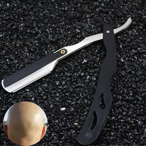 Barber Edge Razor Stainless Steel Manual Straight Razor Folding Shaving Knife Barber Knife Tool To Send The Blade Foldable