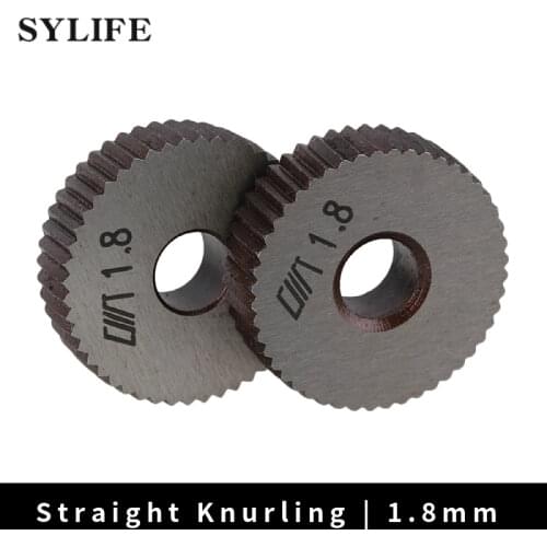 2x 1.8mm Pitch Linear Knurling Wheel Steel Single Straight Coarse 28mm Dia