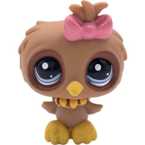 LPS CAT Old animal pet shop toys Brown bird cute original anime figure lovely present for boys and gifts