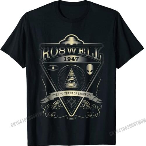 Roswell 1947 Alien T Shirt - Vintage Style UFO Area 51 Camisas Men Brand Men T Shirts Cotton Tops T Shirt Summer