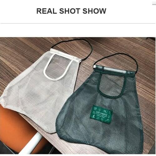 Kitchen Vegetable Fruit Storage Mesh Bag Wall-mounted Sundries Storage Bag Organize Home Portable Breathable Hanging Holder Bag