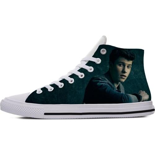 2020 New Shawn Mendes Shoes Women Print Top Lightweight High help Classic Shoes Breathable Fashion Canvas Shoes Man Sneakers
