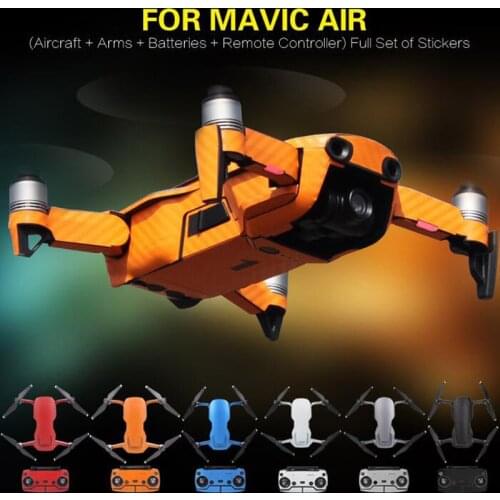 New Arrival Waterproof PVC Carbon Grain Graphic Stickers Full Set Skin Decals for DJI MAVIC AIR drone Boday&Remote accessories