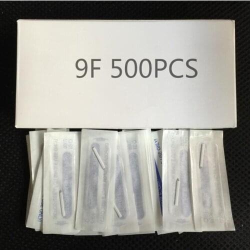 Wholesale disposable eyebrows microblade permanent make up agujas microblading needles 9 pins 500 pcs free shipping