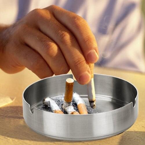 Ashtray Stainless Steel Unbreakable,Cigarette Ashtray For Collecting Butts,Tabletop Ash Holder,Cigarette Ash Tray For Smokers
