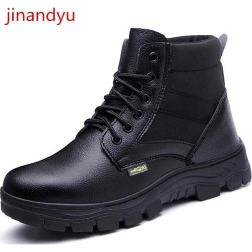Electric Welding Work Safety Boots Indestructible Shoes Safety Shoes Men Puncture-Proof Work Boots Autumn Winter Security Boots