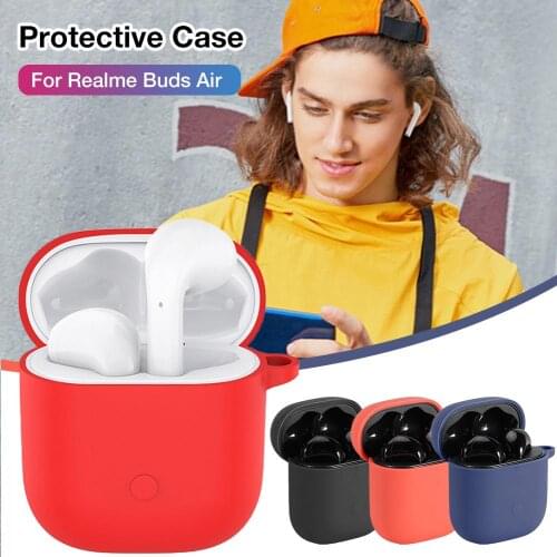 Silicone Sports Bluetooth Headset Protection Case Portable Protective Anti-fall Headphone Box For Realme Buds Air Earphone Box