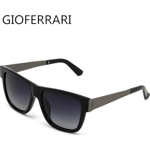 GIOFERRARI Sports Mens Sunglasses Brand New Polarized Sunglasses Outdoor Driving Metal Glasses Leg Sunglasses