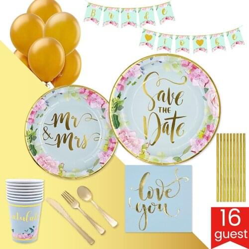 Birthday Party Decorations Party Supplies Disposable Tableware Wedding Decorations Gold Foil Paper Plates Bronzing Paper Towels