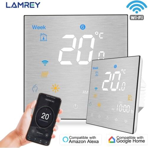 WiFi Smart Thermostat Temperature Controller for Water/Electric floor Heating Water/Gas Boiler Works with Alexa Google Home