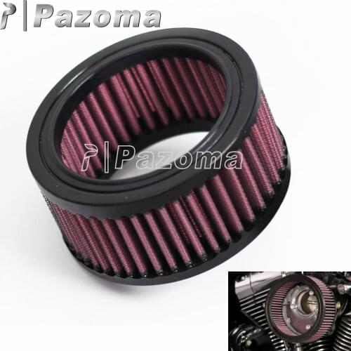 Universal Motorcycle Air Filter Red Round 6ml Motorbike Air Cleaner Cotton Gauze 73mm Inside Diameter 98mm Outside Diameter