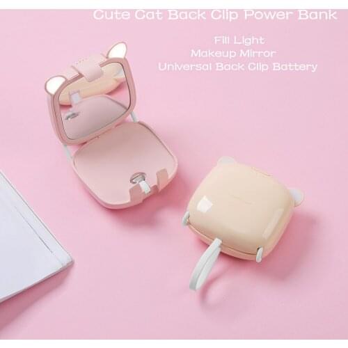 Mini Cat Power Bank For Xiaomi Redmi Folding Powerbank for iPhone Samsung Huawei Poverbank Battery Case Phone Holder Charger