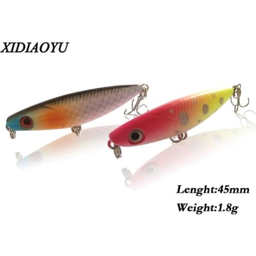 XIDIAOYU new fishing lure floating top water pencil 4.5cm 1.8g hard bait artificial wobblers crank bait