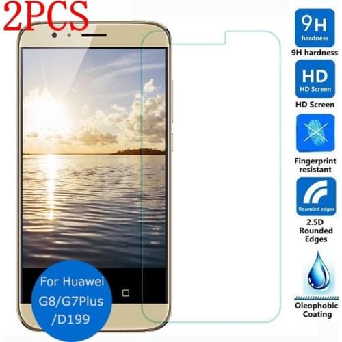 2PCS Tempered Glass For Huawei G8 Screen Protector Thoughed protective film For RIO-L01 RIO-L02 RIO-L03 glass