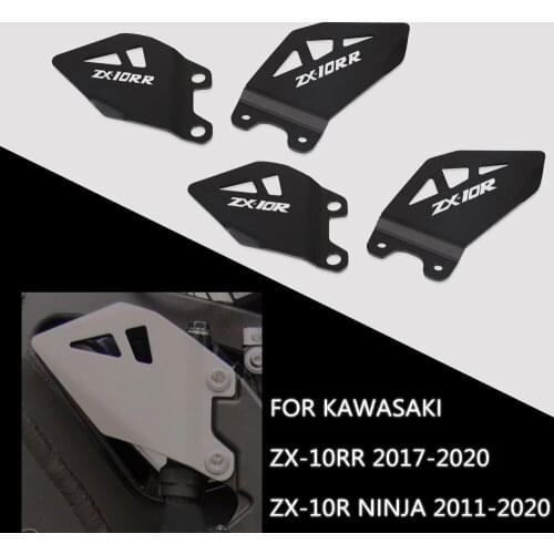 Foot Peg Heel Plates Guard FOR KAWASAKI ZX 10R ZX-10R NINJA 2011-2020 Heel Protective Cover Guard ZX-10RR 2017 2018 2019 2020