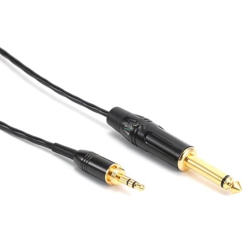 1Pcs conversion line microphone connection plug 3.5 thread 6.35 angled two-core straight plug fever audio cable CANARE HiFi