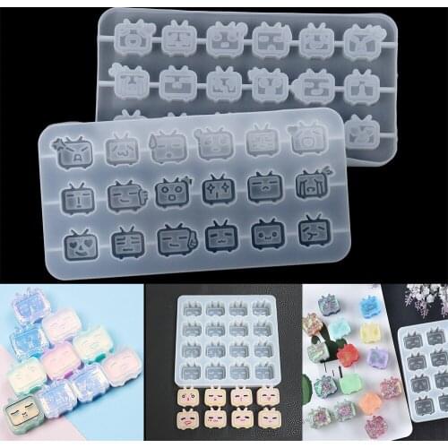 1pcs TV Crystal Epoxy Resin Mold Keychain Pendants Silicone Mold For DIY Crafts Decoration Handmade Jewelry Making Accessories