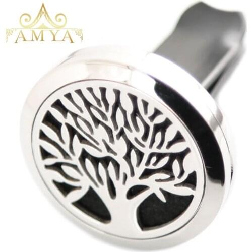 10pcs AMYA Jewelry 30mm Diffuser 316 Stainless Steel Car Aroma Locket Essential Oil Car Diffuser Lockets Free 40Pcs Felt Pads