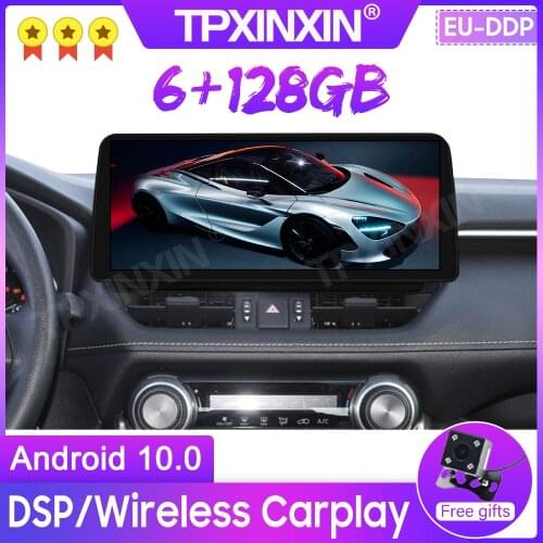 12.3 Inch Android 10 6+128G For Toyota RAV4 2020 2021 GPS Car Multimedia Player Headunit Audio Radio Navigtion Tape Recorder DSP