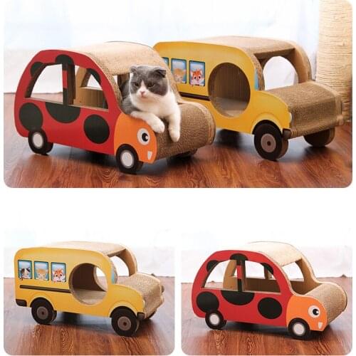 2020 New Extra Large Car Scratcher SUV car Fat Cat Bed Cardboard Paper High Quality Cat Toy Scratching Pad Big Boy with cat nip