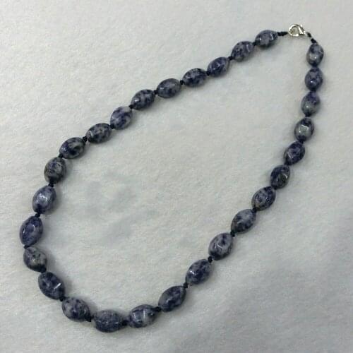 3pcs/lot Natural Quartz Crystal Sodalite Aquamarines Womens Colorful Choker Necklace Knotted Facet Beaded Necklace Collar Free