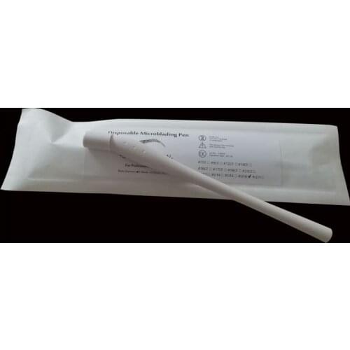 50pcs Disposable Manual Eyebrow Microblading Pen With Diameter 0.18mm 12CF/14CF/18U Needles Blade Manual Microblade Needle Tools